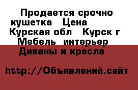 Продается срочно кушетка › Цена ­ 5 000 - Курская обл., Курск г. Мебель, интерьер » Диваны и кресла   